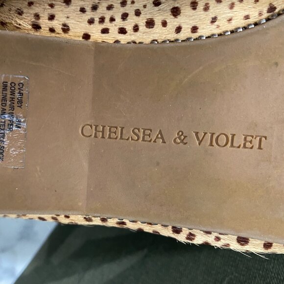 EUC~Chelsea & Violet 'Ruby' Leopard Calf Hair Ballet Flat~8 - Picture 11 of 15